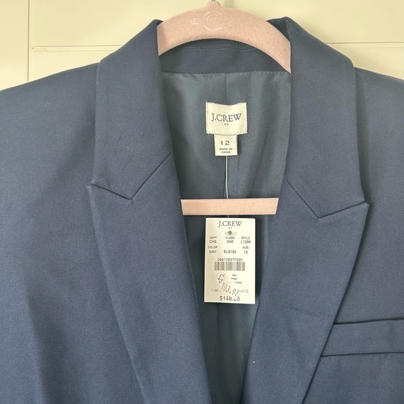 J Crew Blue Fitted Blazer - Picture 3 of 3